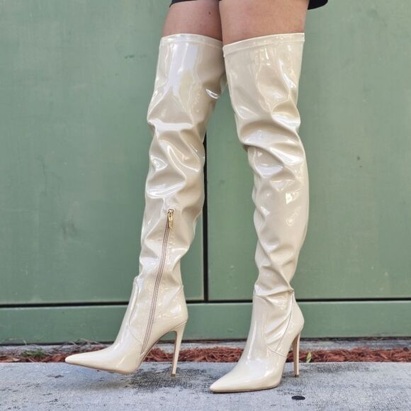 Women's Thigh High Over the Knee Stiletto Boots - Picture 5 of 8